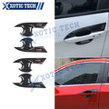 Carbon Fiber Door Handle Bowl Frame Trim for Honda Civic (2016–2021)