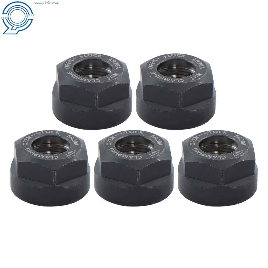 5 Pack Balanced ER20 Nuts for Clamping Collets