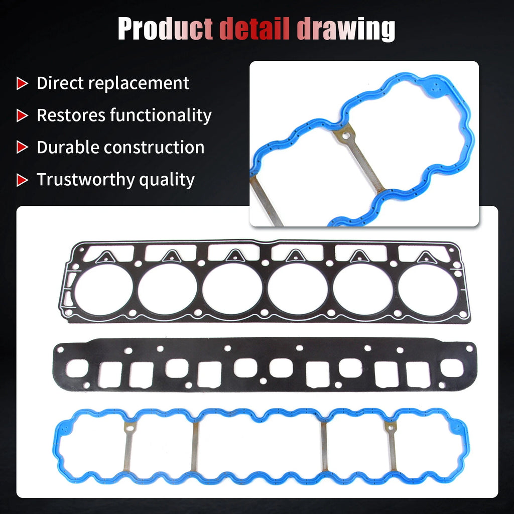 Head Gasket Bolts Set for Jeep Grand Cherokee Wrangler Cherokee (1996–1998)