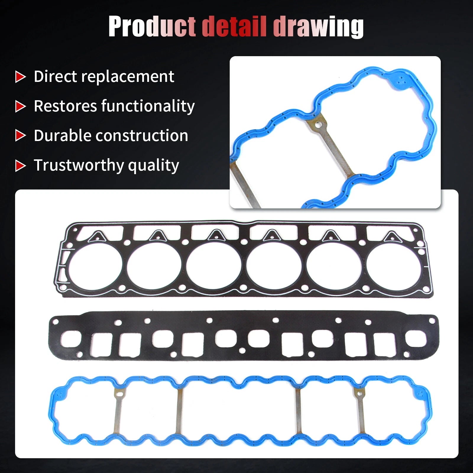 Head Gasket Bolts Set for Jeep Grand Cherokee Wrangler Cherokee (1996–1998)