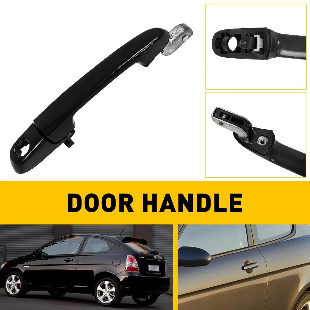 Front Left Door Handle for Hyundai Accent (2006–2011) - Black EV