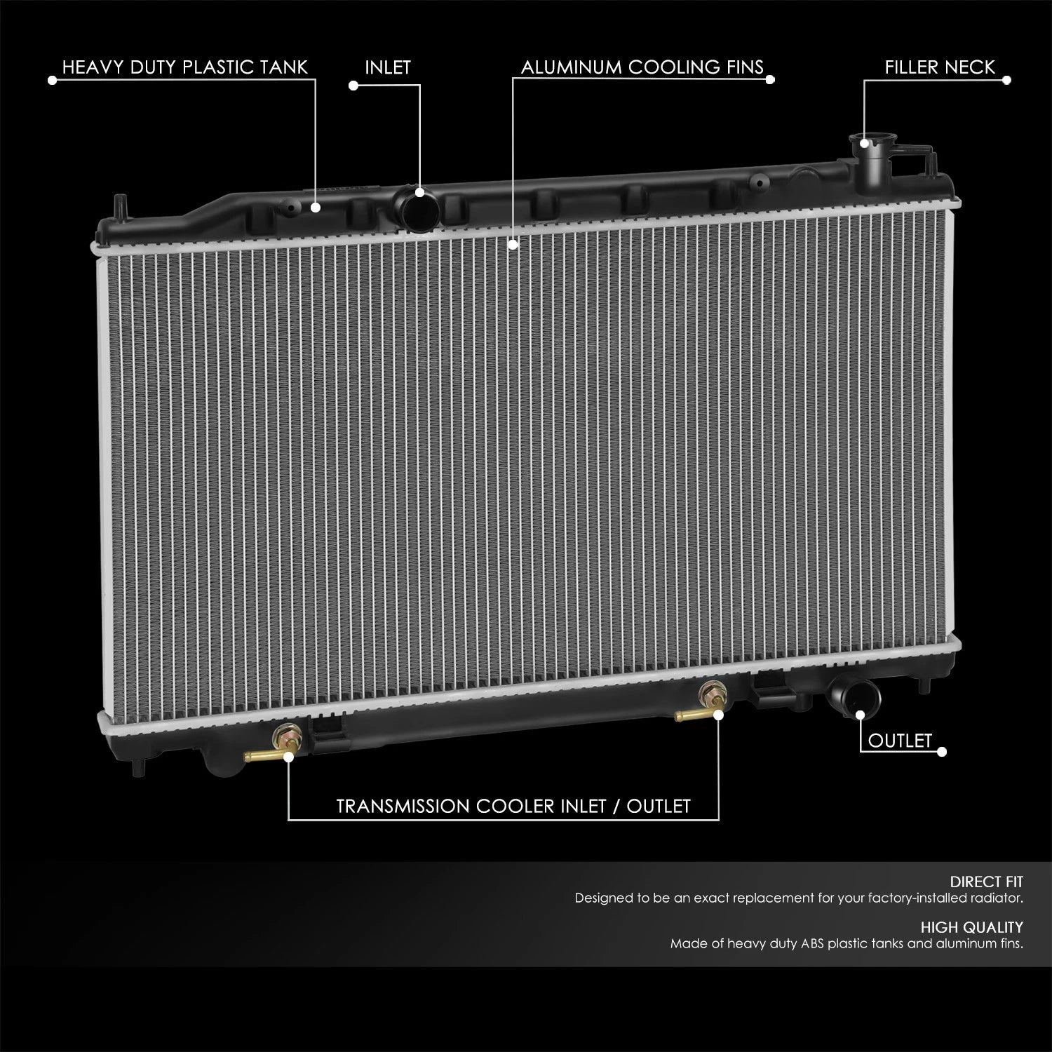 Aluminum Radiator Replacement for Nissan Maxima (2007–2008) DPI13005