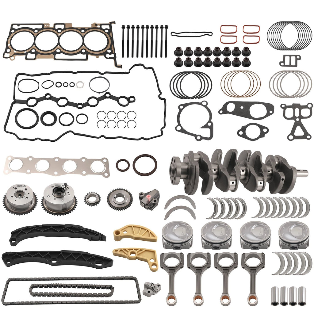 Engine Rebuild Overhaul Kit w/ Rods & Timing Kit for Hyundai Kia 2.4L