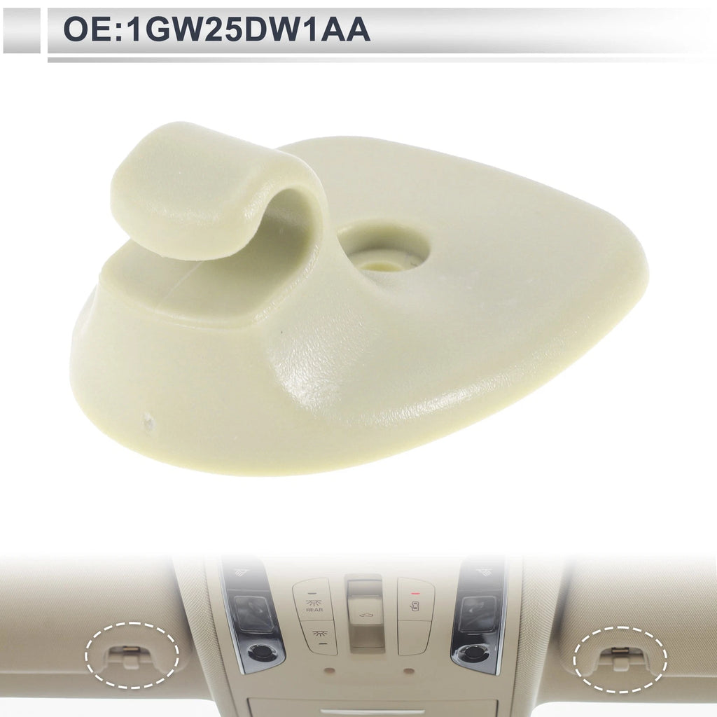 Sun Visor Holder Clip for Chrysler Sebring, Dodge Avenger (No. 1GW25DW1AA) Beige
