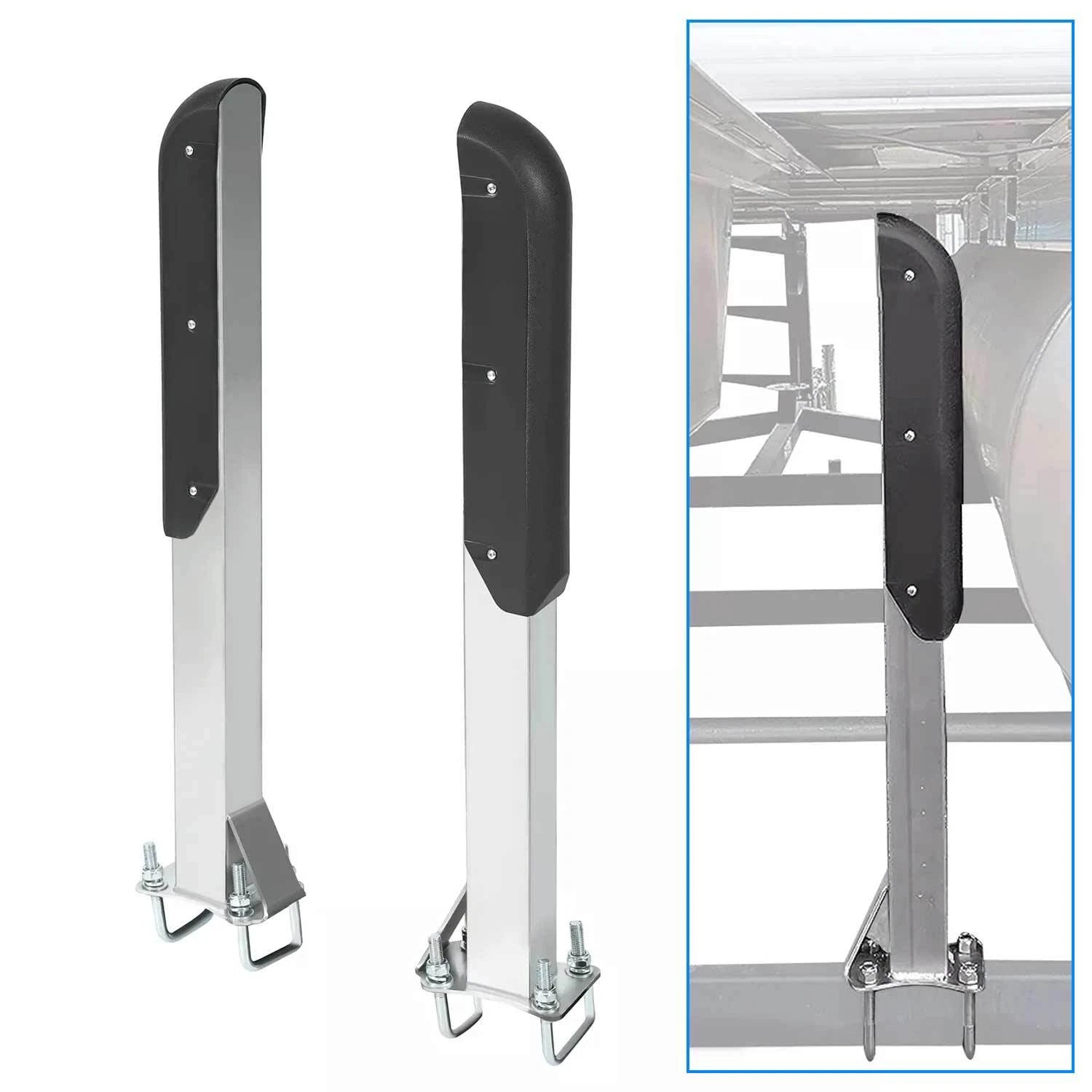Pair of Zinc-Plated Trailer Guide On for 2" Trailer Frames