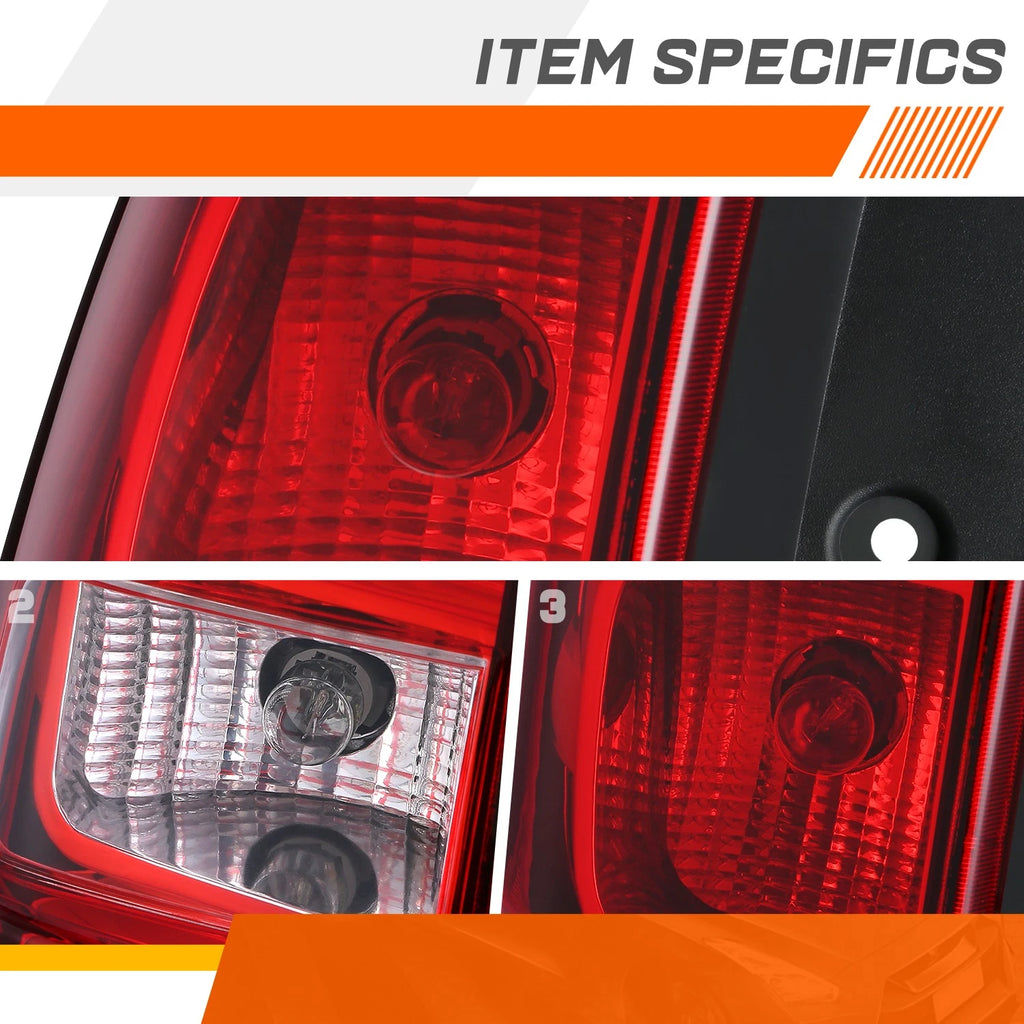 Left Side Red Lens Tail Light for Chevy Suburban Tahoe (2007–2014)