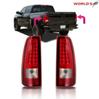Set of 2 Red LED Tail Lights for Chevy Silverado 1500 2500 (2003–2006)