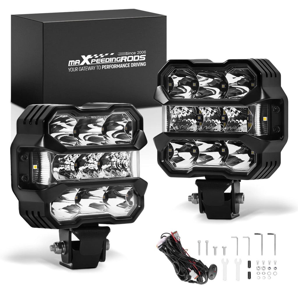 4.5" LED Work Light Bar for Offroad Vehicles (Spot & Flood)