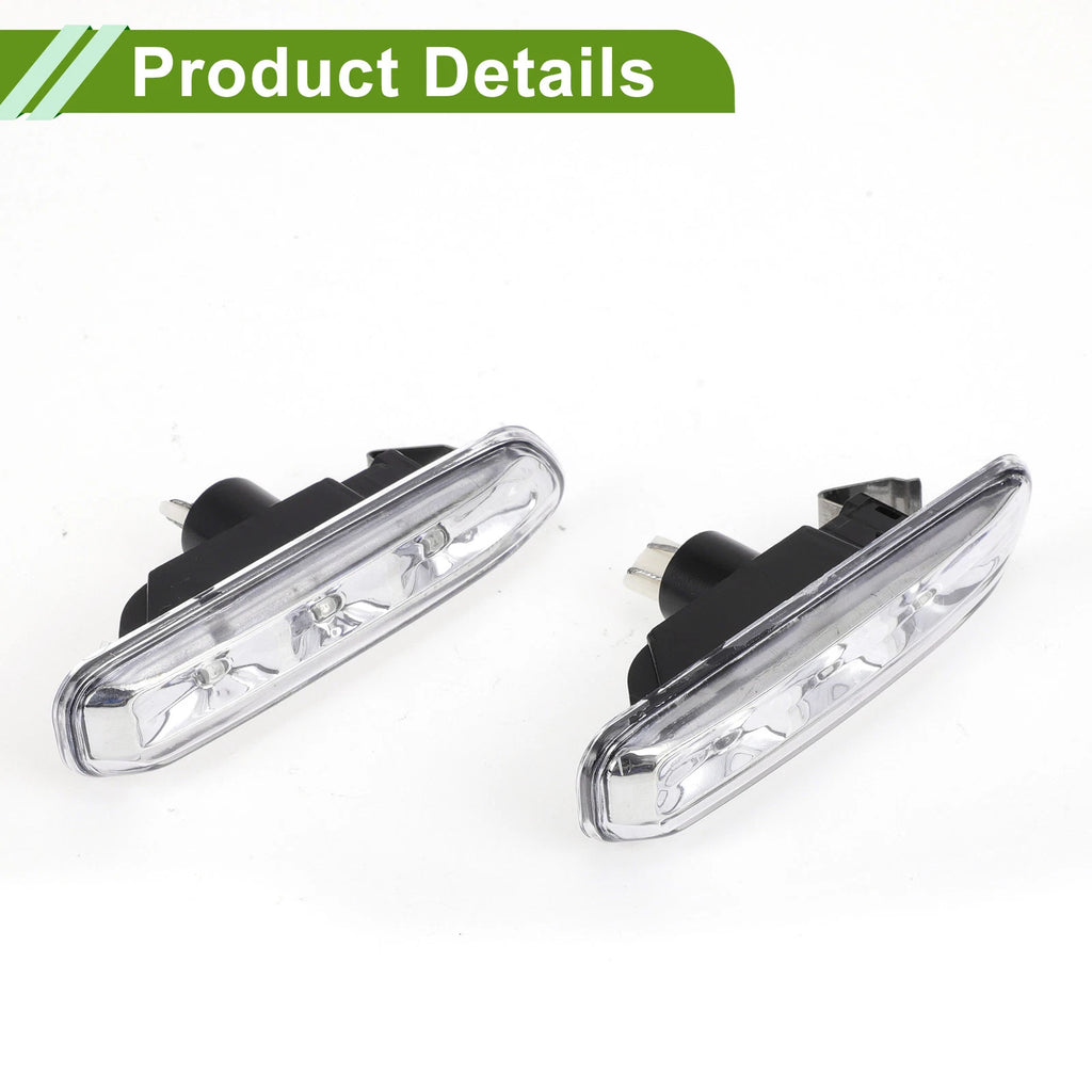 2Pcs Side Marker Light Cover for BMW (1999–2001) No. 63138370720 with Bulb