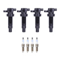 Set of 4 Ignition Coils & Spark Plugs for Kia Soul (2010–2019)