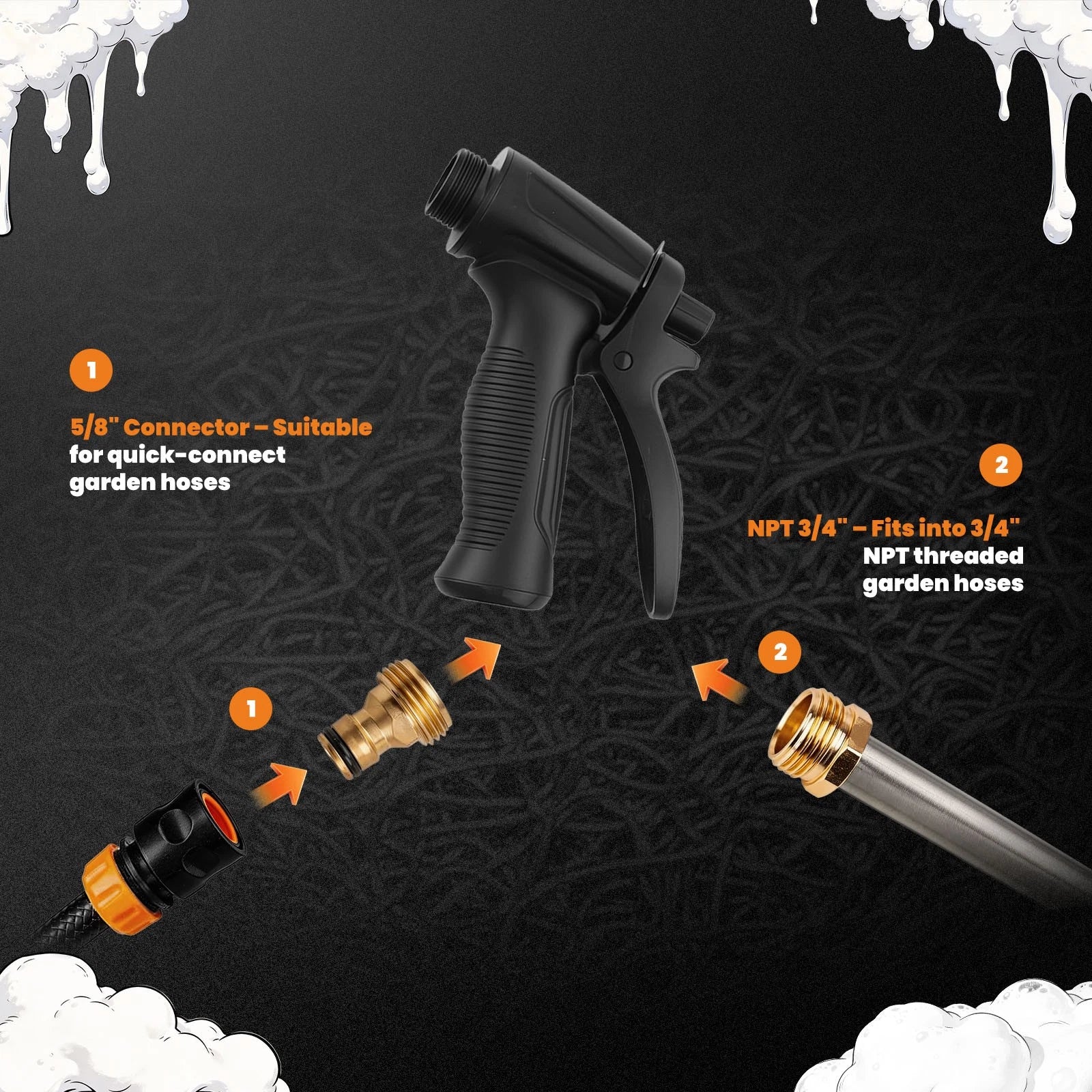 Foam Cannon for Car Wash Hose (3/4" Thread)