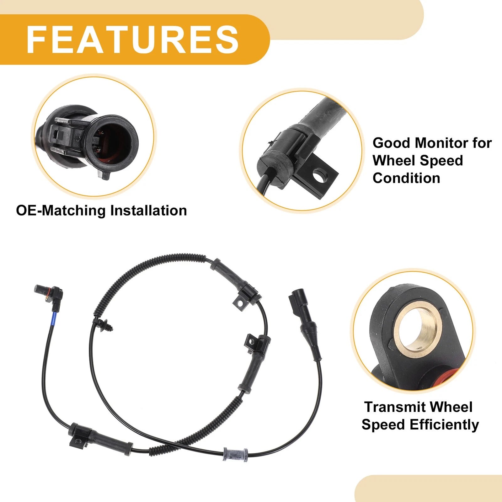 ABS Wheel Speed Sensor No. 5C3Z2C204CA for Ford F-450 Super Duty (2005–2007)