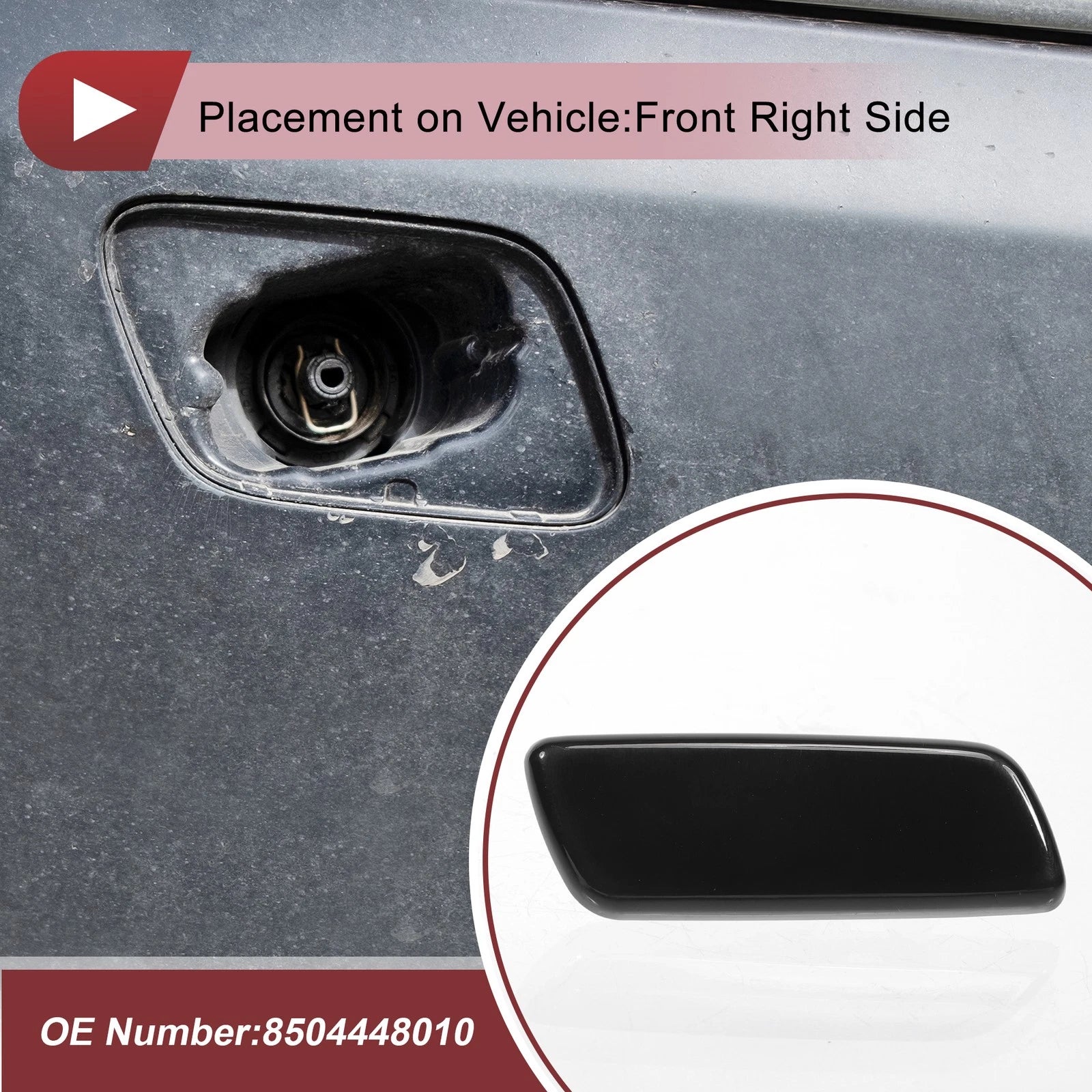 Front Right Washer Nozzle Cover Cap for Lexus RX350 (2010–2013) Black