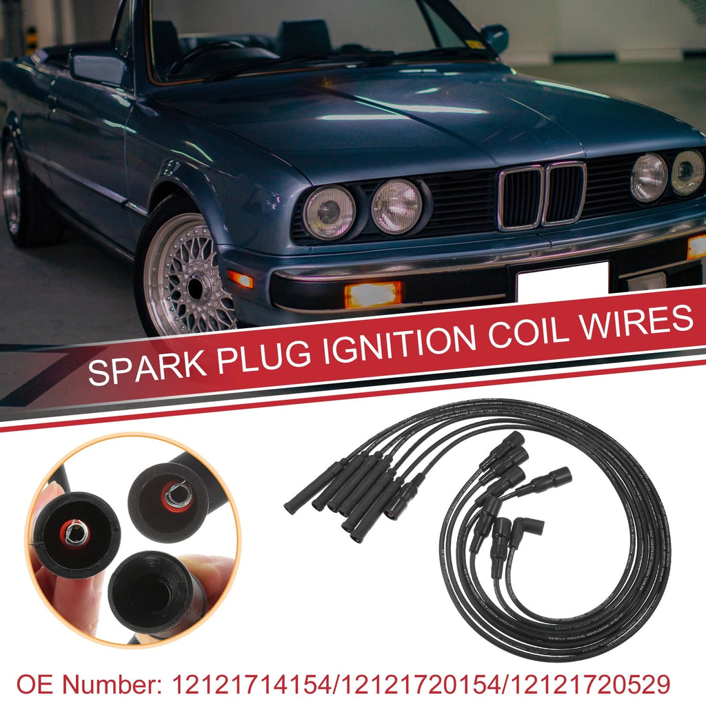 7pcs Spark Plug Wire Ignition Coil Cable No. 12121714154 for BMW 3 Series (1986)