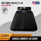 Console Armrest Cover for Ford F150 XLT (2021–2024) Gray Stitch
