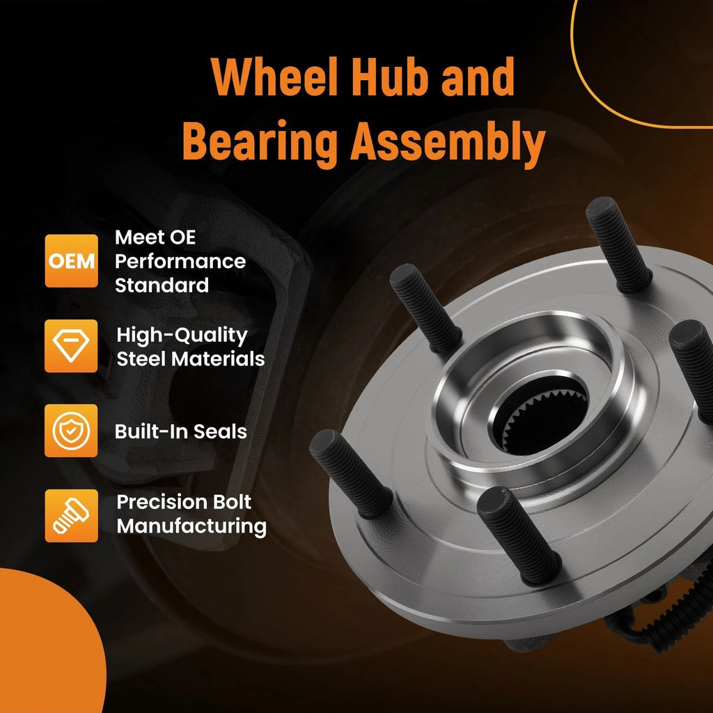 2pc Front Wheel Hub & Bearing Kit for VW Routan (2009–2012) WH515136