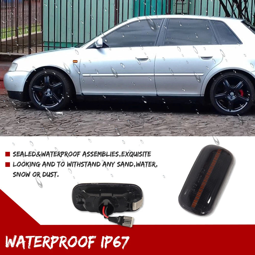 LED Dynamic Side Marker Turn Signal Lamp for Audi A6 S6 A4 (C5 C6 B6 B7)