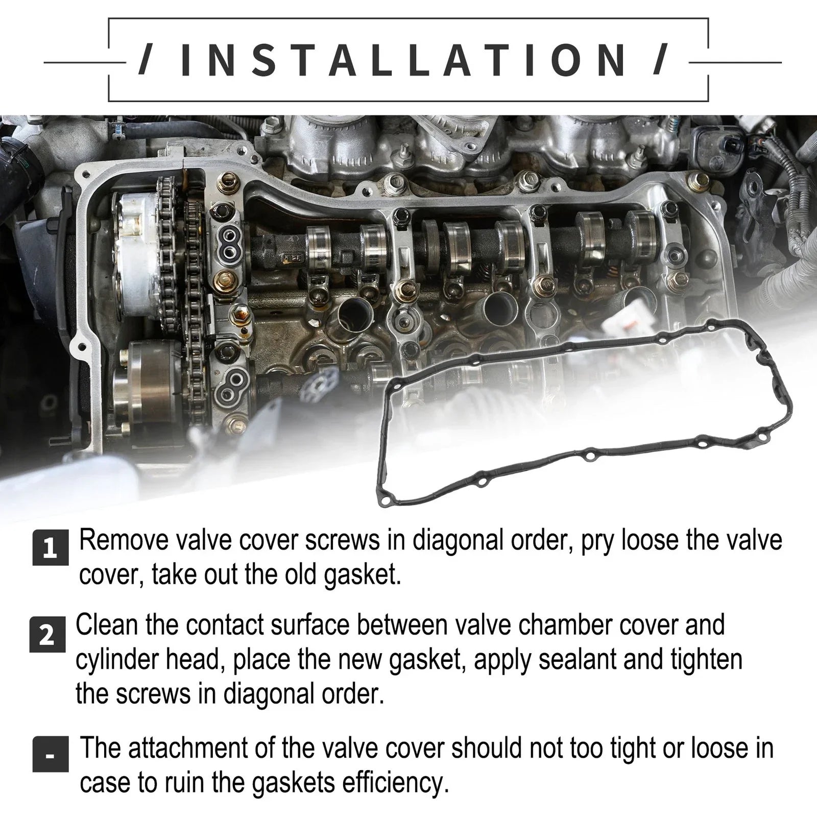 Valve Cover Gasket & Grommet Seal Rubber for BMW X3 (2004 - 2006)