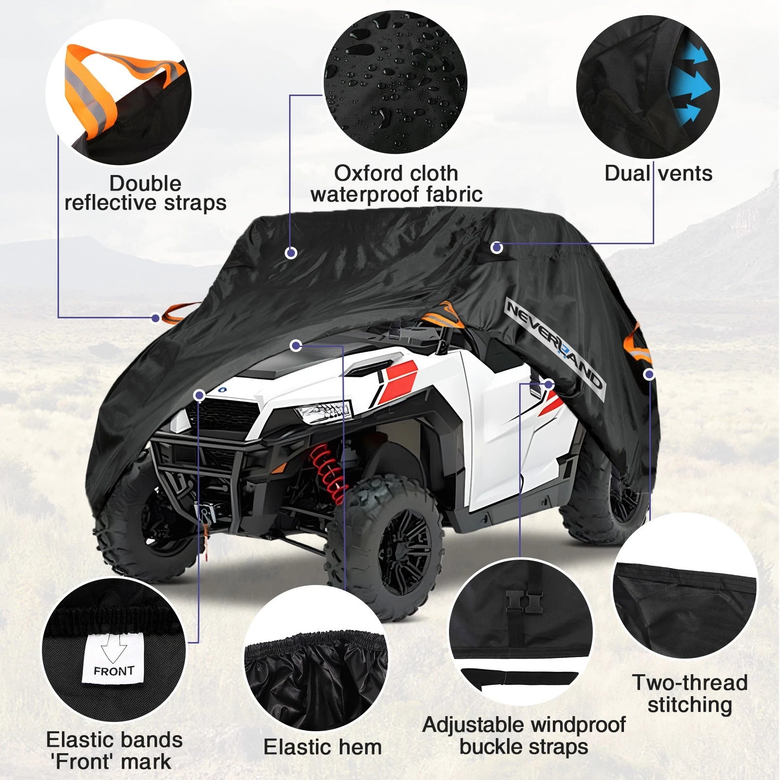 UTV Cover Waterproof for Polaris RZR XP 900 1000 XP Turbo EPS (2011–2020)