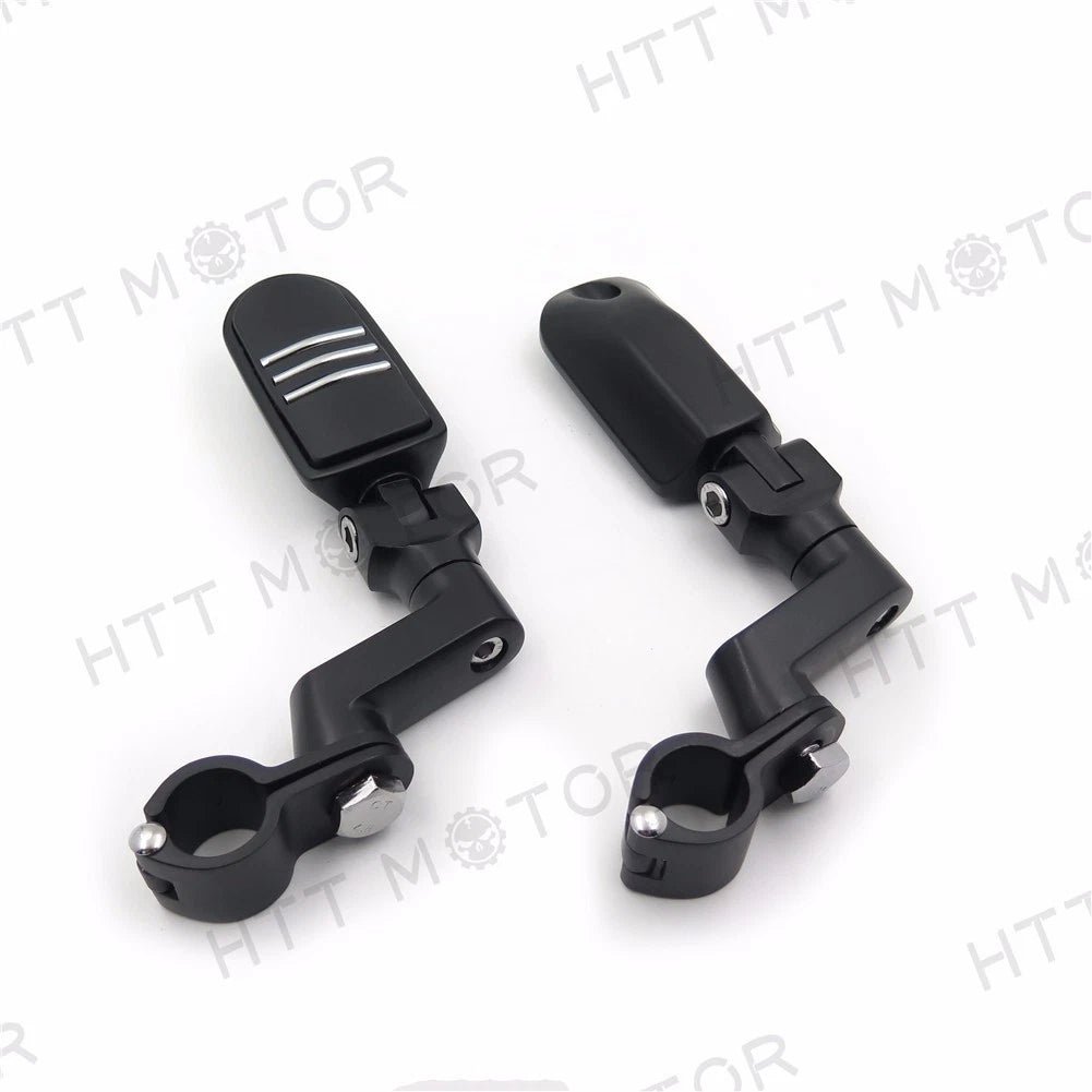 1" Flame Foot Peg Clamps for Yamaha Roadstar, Kawasaki Vulcan