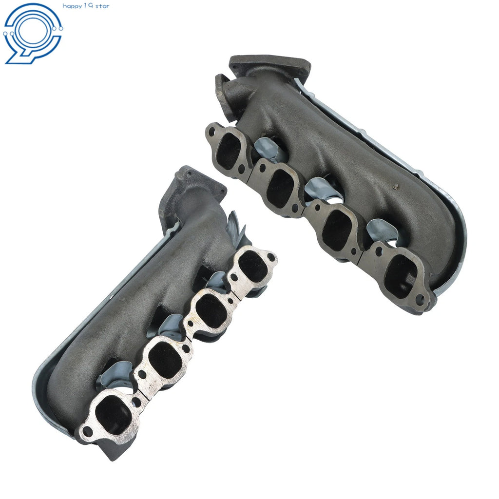 Pair Exhaust Manifold for Chevy Silverado GMC Sierra 2500 3500 HD 2001-2007