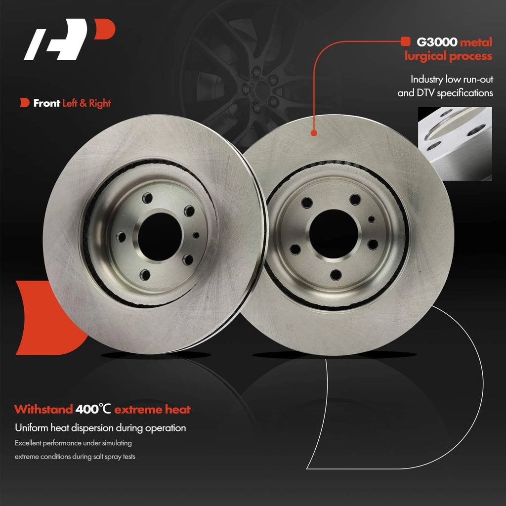 Front Disc Brake Rotors & Ceramic Pads for Ford Explorer (2011-2019)