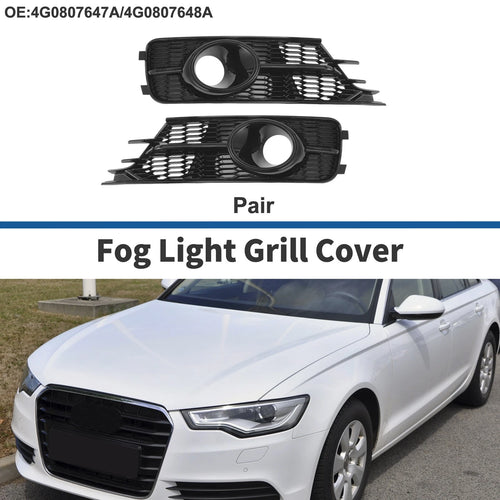 1 Pair Fog Light Grills for Audi A6 (2016–2018) No. 4G0807647A