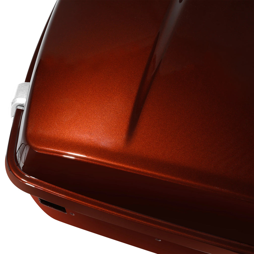 King Trunk for Harley Touring (2014–2023) Auburn Sunglo Black Hole Rich Bourbon