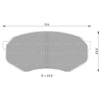 Front Disc Brake Pad Set for Toyota Cressida MX83 (1988–1993)