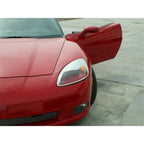 2pc Chrome ABS Aggressive Eyebrow Kit for 2005-2013 Chevy Corvette C6