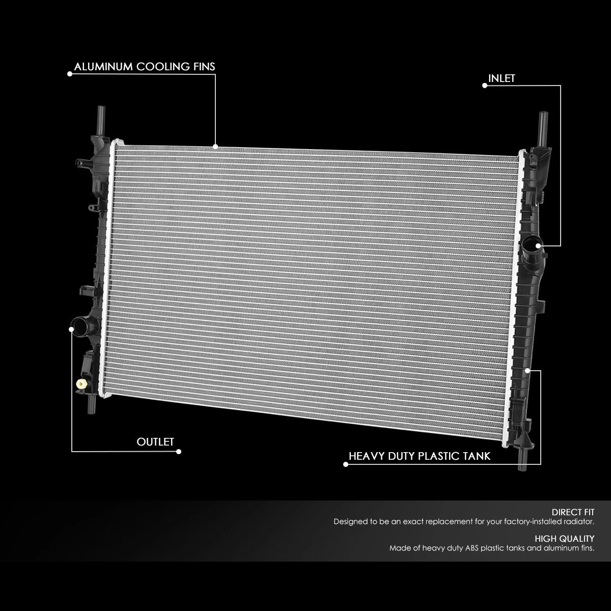 Full Aluminum Replacement Radiator for Ford Transit 150 250 350 (2015–2019) DPI 13454