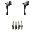Set of 2 Ignition Coils & 4 Denso Iridium Spark Plugs for Mazda Protege (1999–2003)