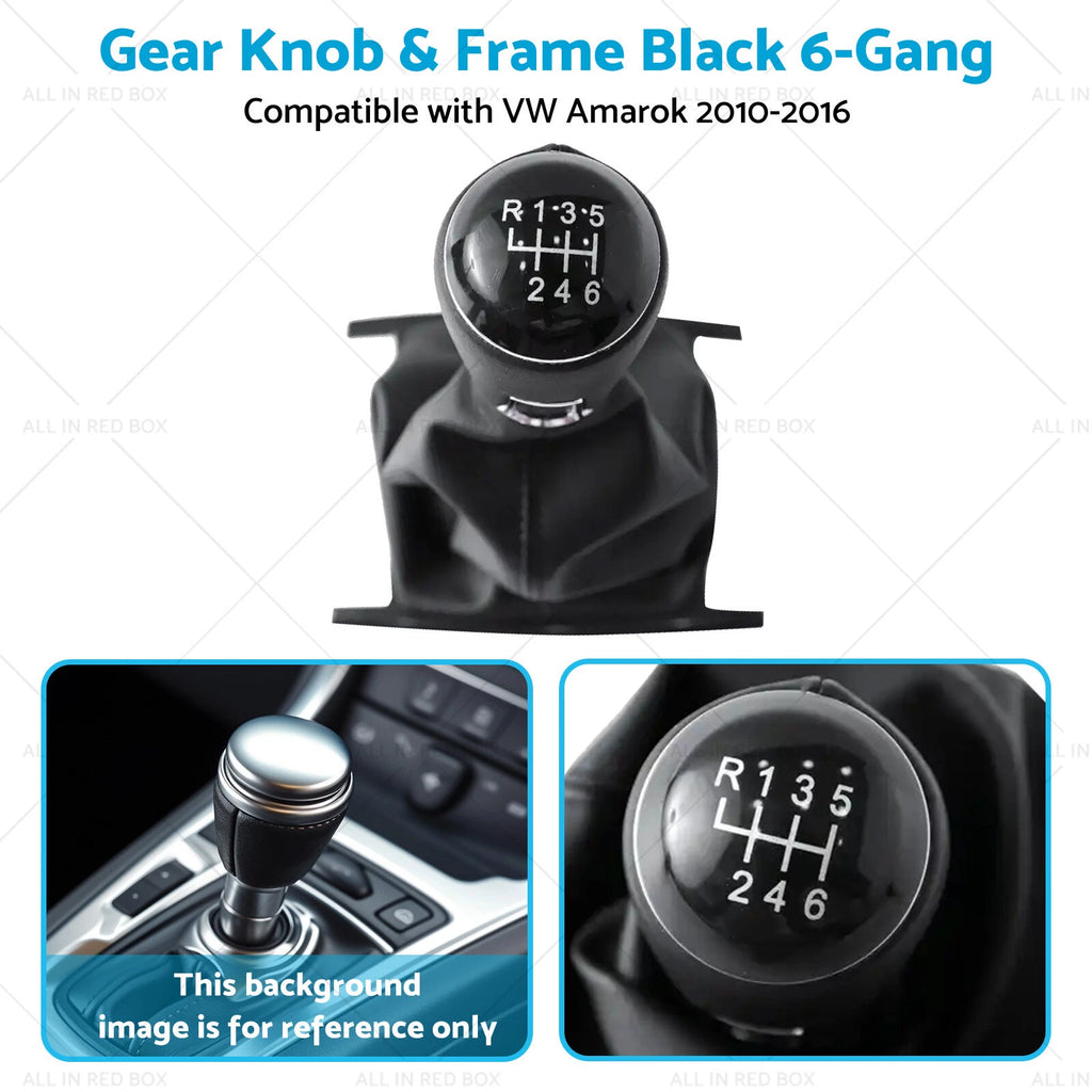 Gear Knob & Frame for VW Amarok (2010–2016) 6-Gang Black