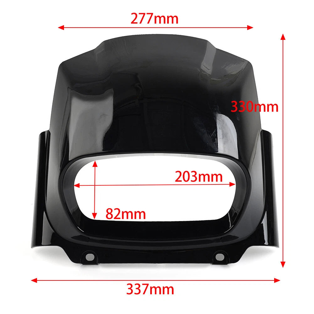 Glossy Black Headlight Fairing for Harley M8 Softail Fat Bob FXFB (2018–2022)