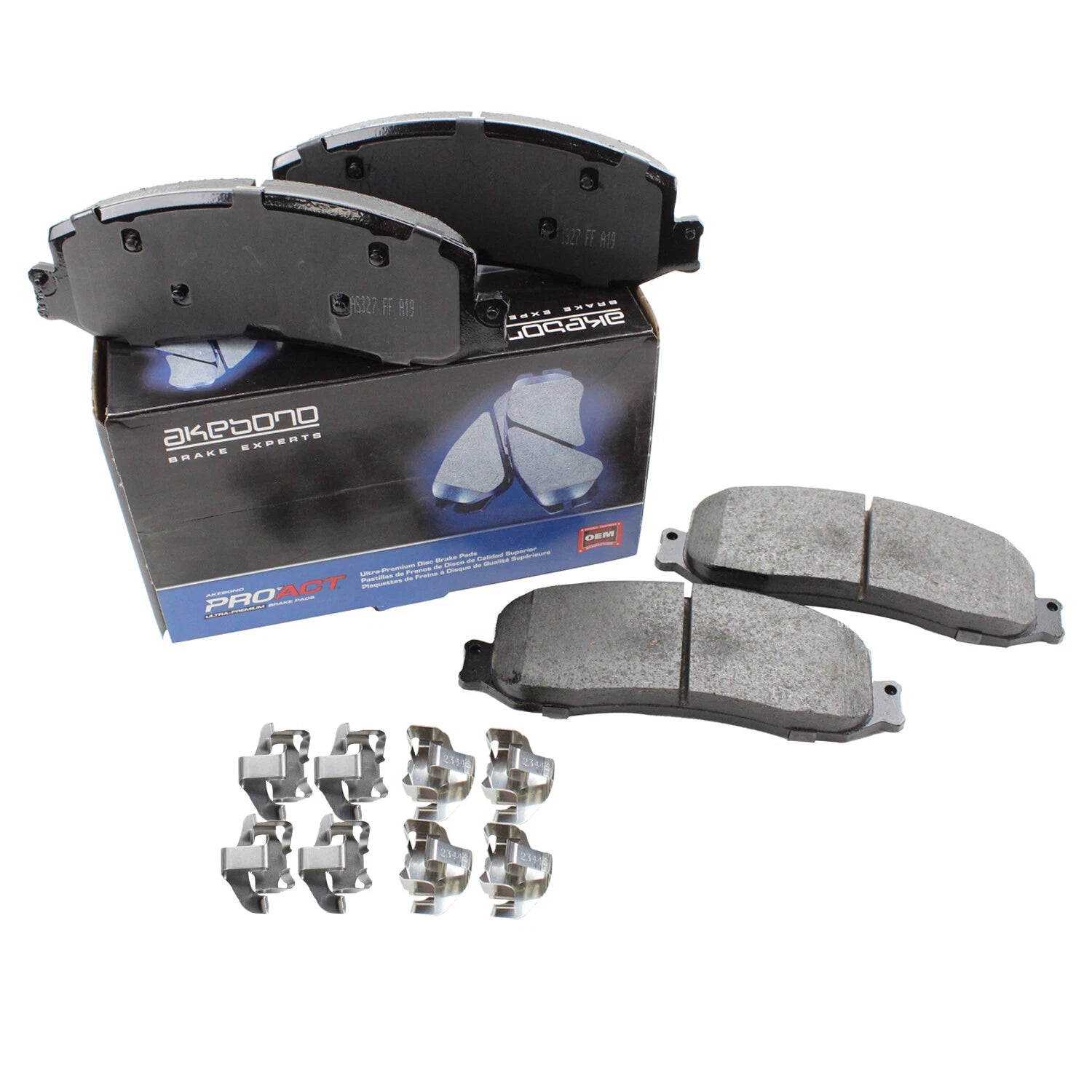 Akebono ProACT Ultra Front Ceramic Brake Pads for Ford F-250, F-350 (2005–2023)