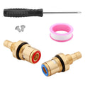 Set of 2 Brass Ceramic Valve Cartridges for CC Basin Faucet 