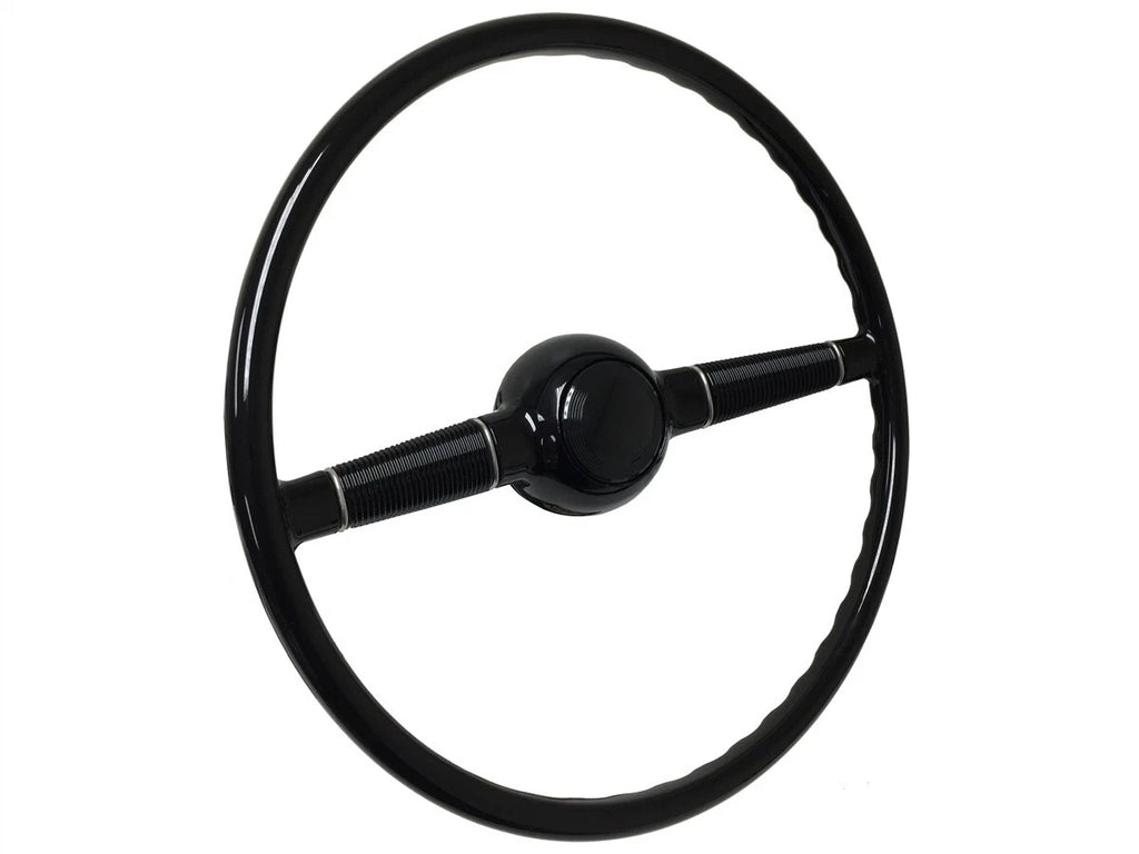 Steering Wheel Horn for 1940 Ford Deluxe Taper (16 Inch Gloss Black)