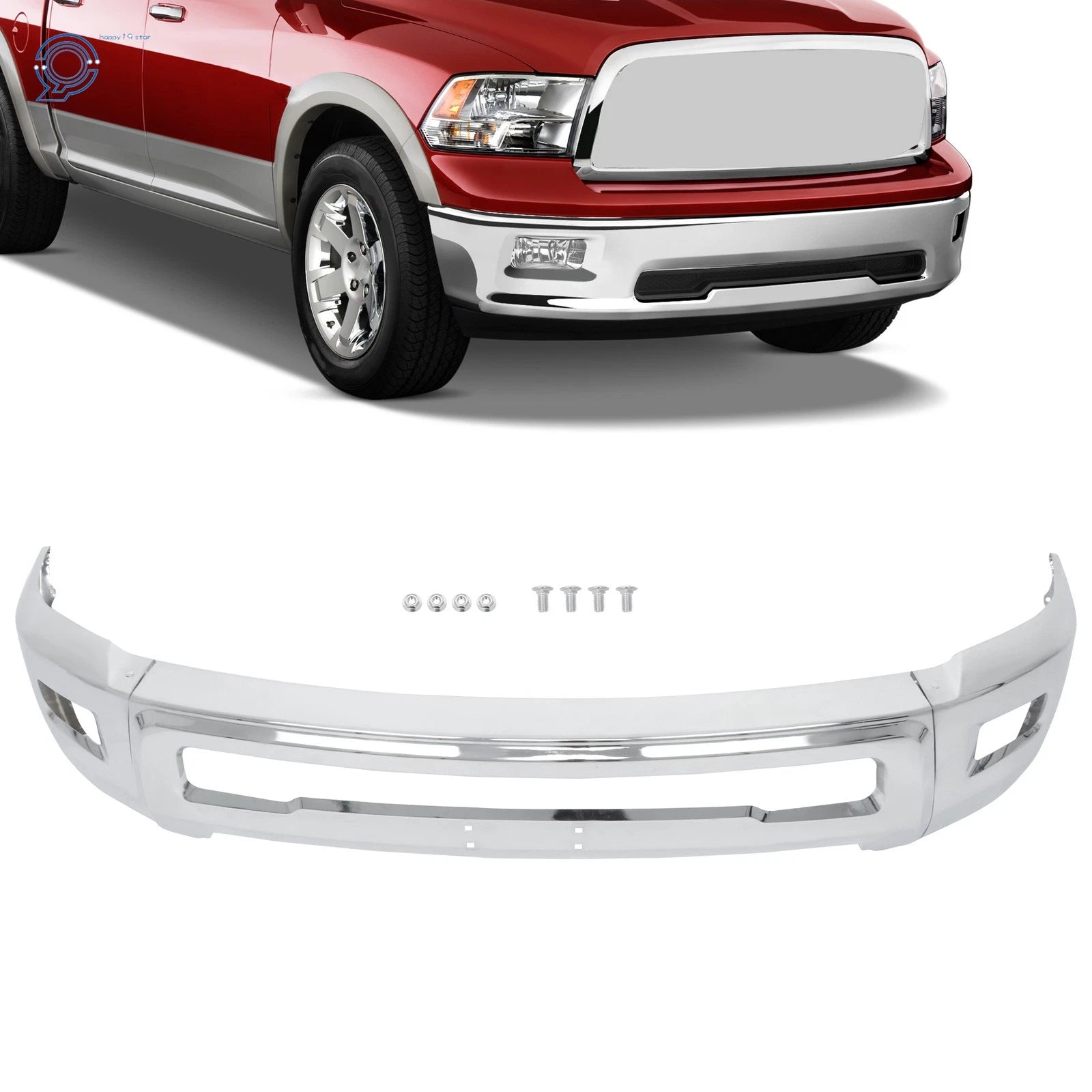 Split Front Bumper for RAM 2500 3500 (2010–2018) with Fog Lamp Holes