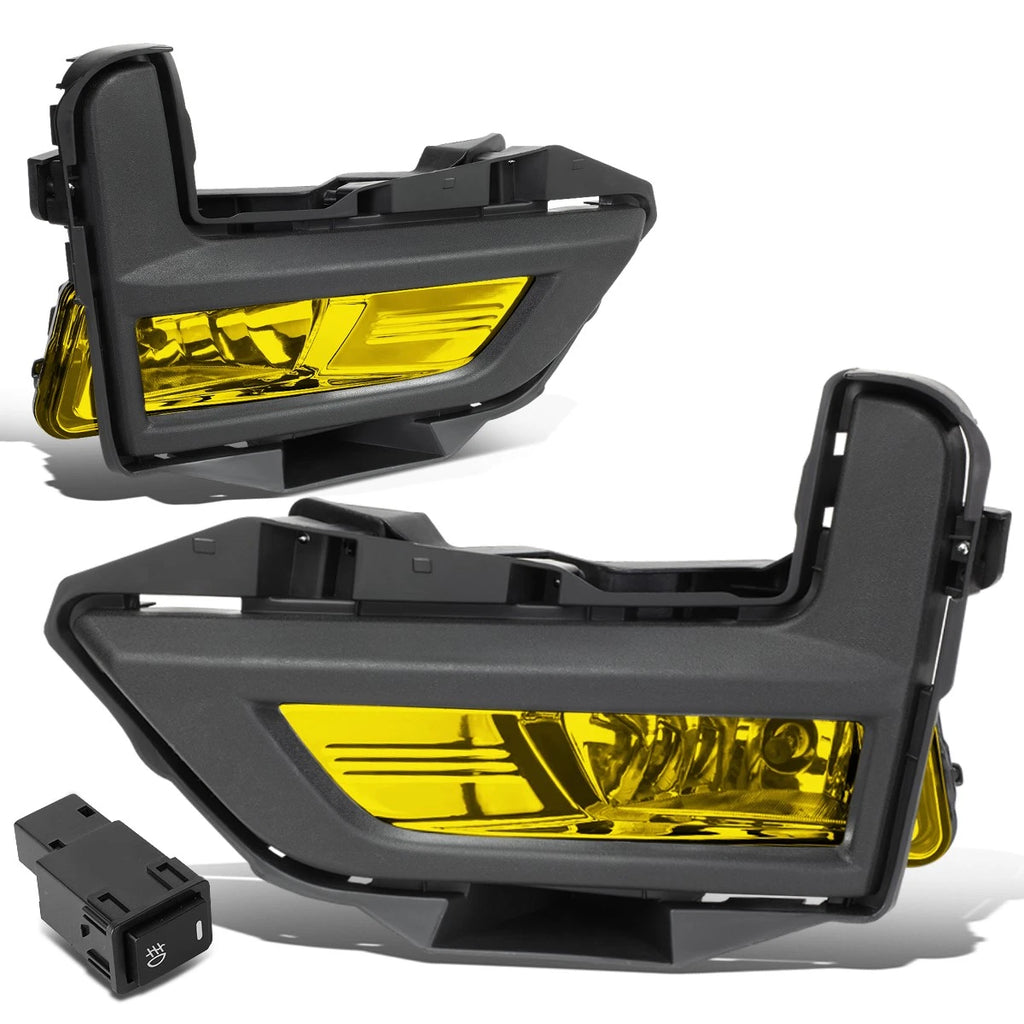 Pair of Amber Lens Front Bumper Fog Lights w/Switch & Bezel for Rogue (2017–2018)