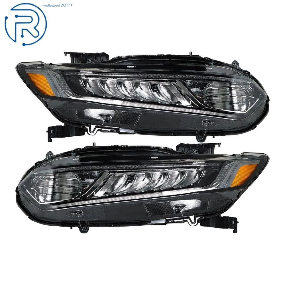 Headlights with LED DRL for Honda Accord (2018–2020) Driver + Passenger Side