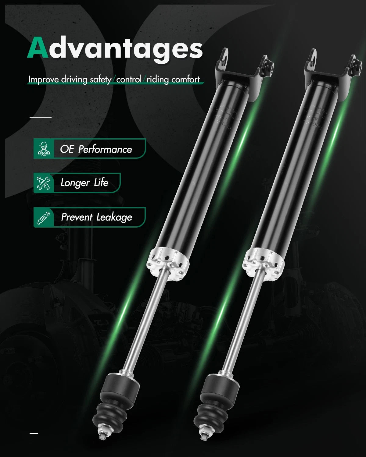 Pair Rear Shocks Struts for Infiniti G35 / Nissan 350Z (2003–2009)