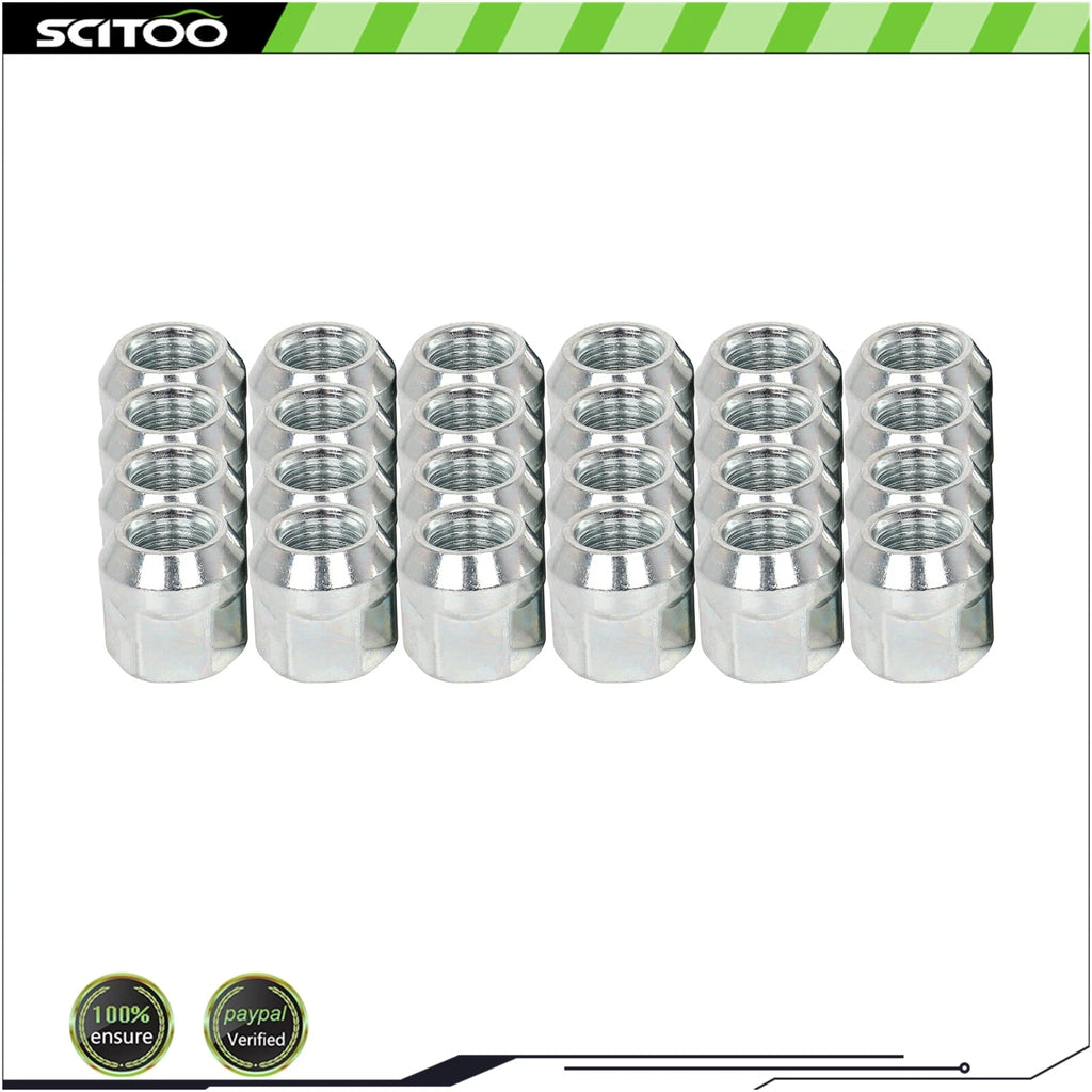 24 Pcs Open-end Acorn Bulge 1/2"-20 Lug Nuts for Ford Taurus Lincoln