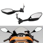 2X LED Rear Wing Mirrors for Universal Street Bikes