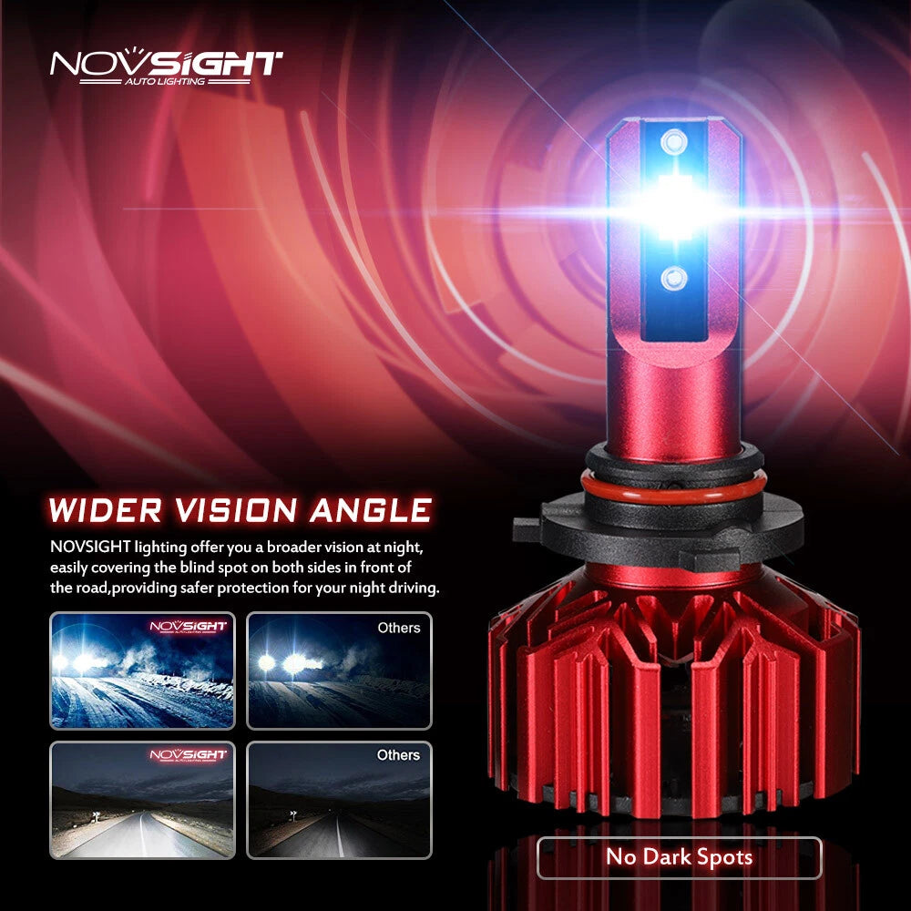 2X 9005 HB3 LED Headlight Bulbs for NOVSIGHT (6000K)