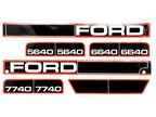 Bonnet Decal Set for Ford 5640 6640 7740 Tractors