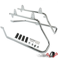 Chrome Saddle Bag Conversion Brackets Kit for Harley Softail (1984–2017)