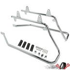 Chrome Saddle Bag Conversion Brackets Kit for Harley Softail (1984–2017)