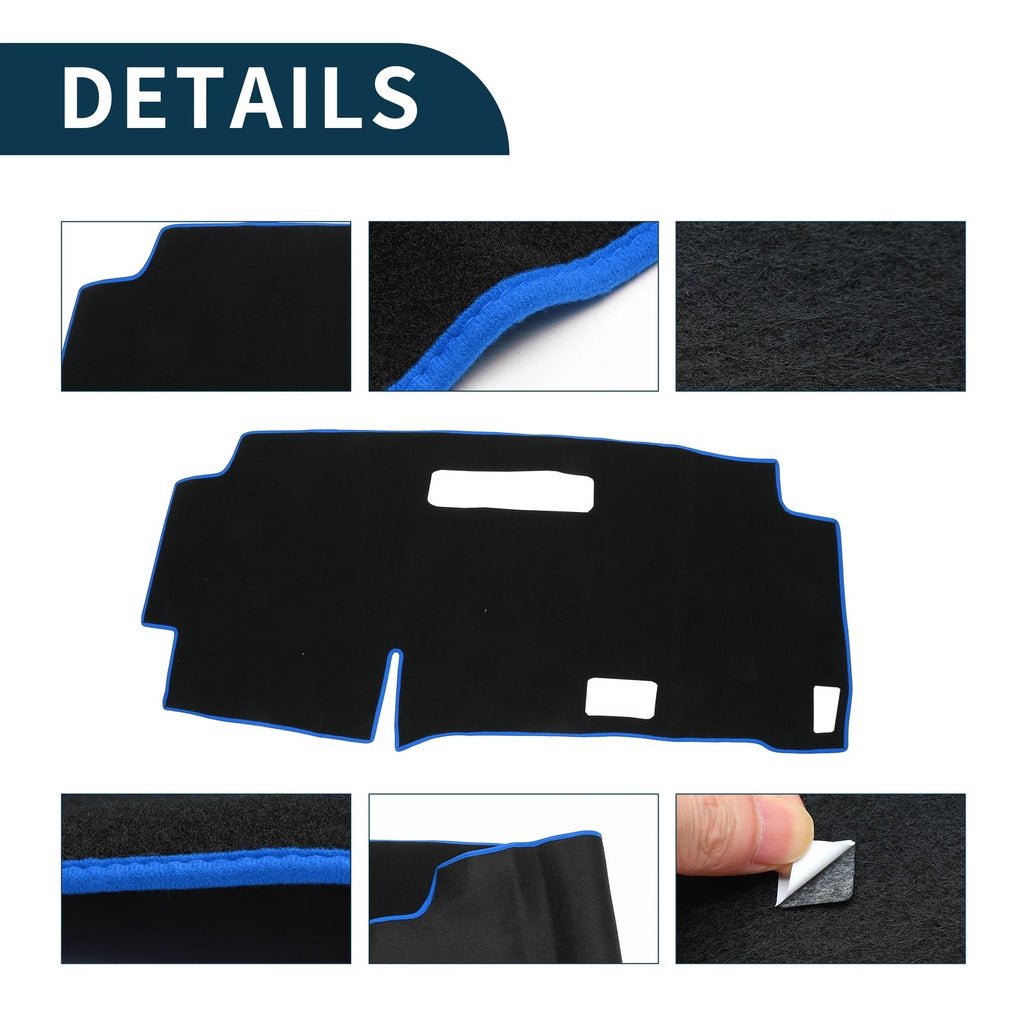 Dashboard Cover Mat for Nissan Serena C28 (2015–2024) Black Blue Set