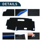 Dashboard Cover Mat for Nissan Serena C28 (2015–2024) Black Blue Set