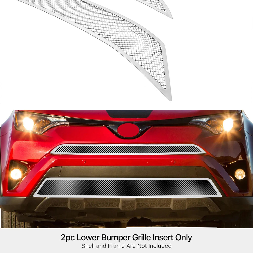 Stainless Chrome Mesh Grille Insert for Toyota RAV4 (2016-2018)